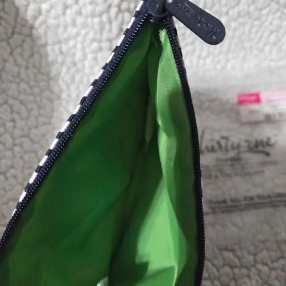 Thirty-one mini zipper pouch navy stripe with anchor print new in package